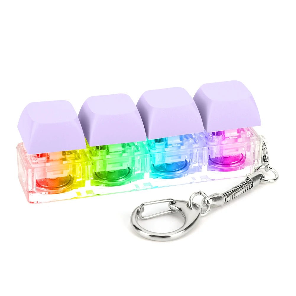 Keyboard - Key Fidget Toy – Mechanische Tastenkappe mit LED - Licht, Stressabbau Keychain & DIY Keyboard Button Spielzeug - TechTrendPro