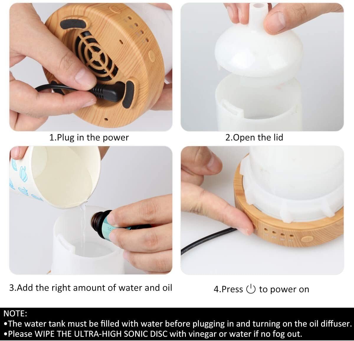 Ultraschall Luftbefeuchter Aroma Diffuser Diffusor Humidifier LED Licht 7 Farben - TechTrendPro