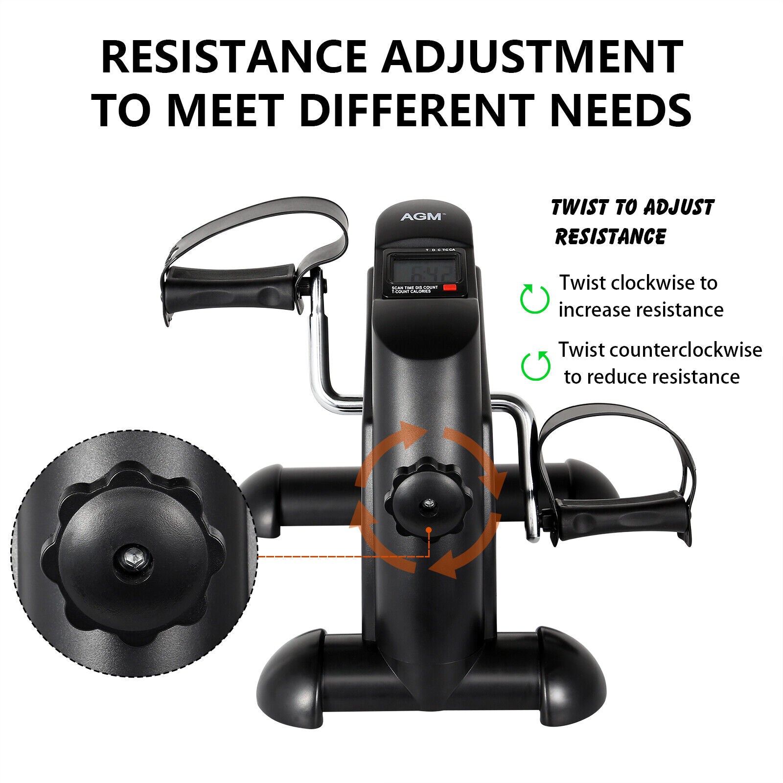 Mini Fitnessbike Pedaltrainer Heimtrainer LCD Armtrainer Und Beintrainer AGM - TechTrendPro