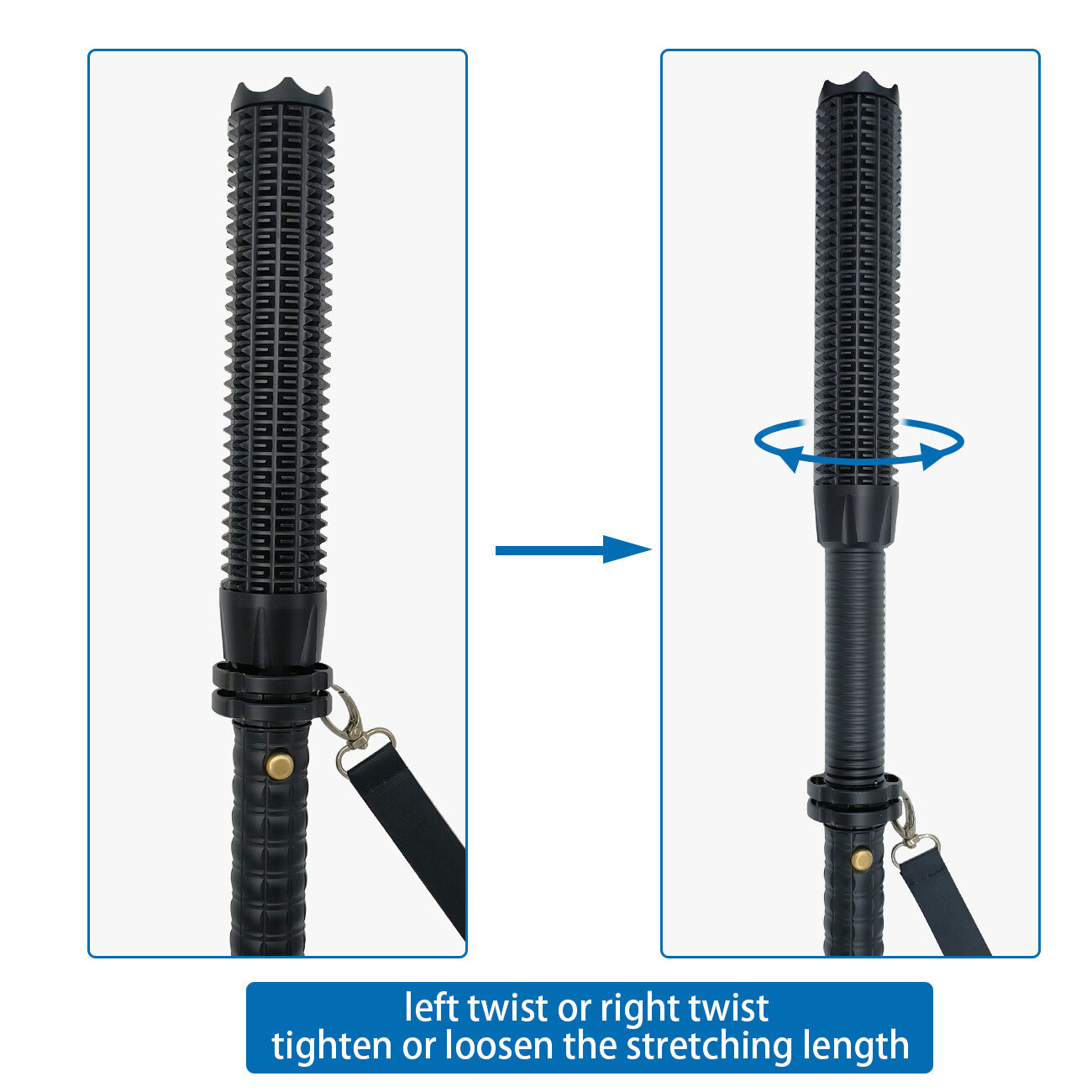 LED-Taschenlampe mit Zoomfunktion, wiederaufladbar, Notfall- und Sicherheitsleuchte, 3 Leuchtmodi, Campinglampe