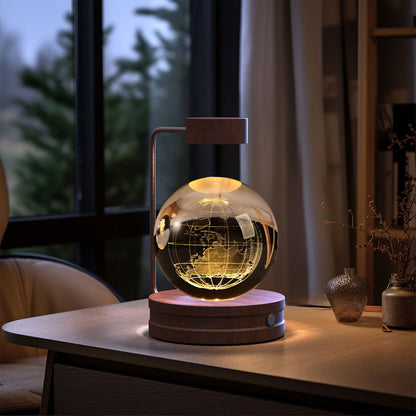 Crystal Ball Cosmic Dinosaur Indoor Night Light USB Power Warm Bedside Light Birthday Gift Night Lamp - TechTrendPro