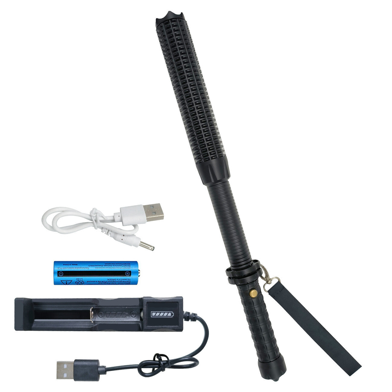 LED-Taschenlampe mit Zoomfunktion, wiederaufladbar, Notfall- und Sicherheitsleuchte, 3 Leuchtmodi, Campinglampe